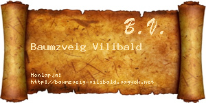 Baumzveig Vilibald névjegykártya